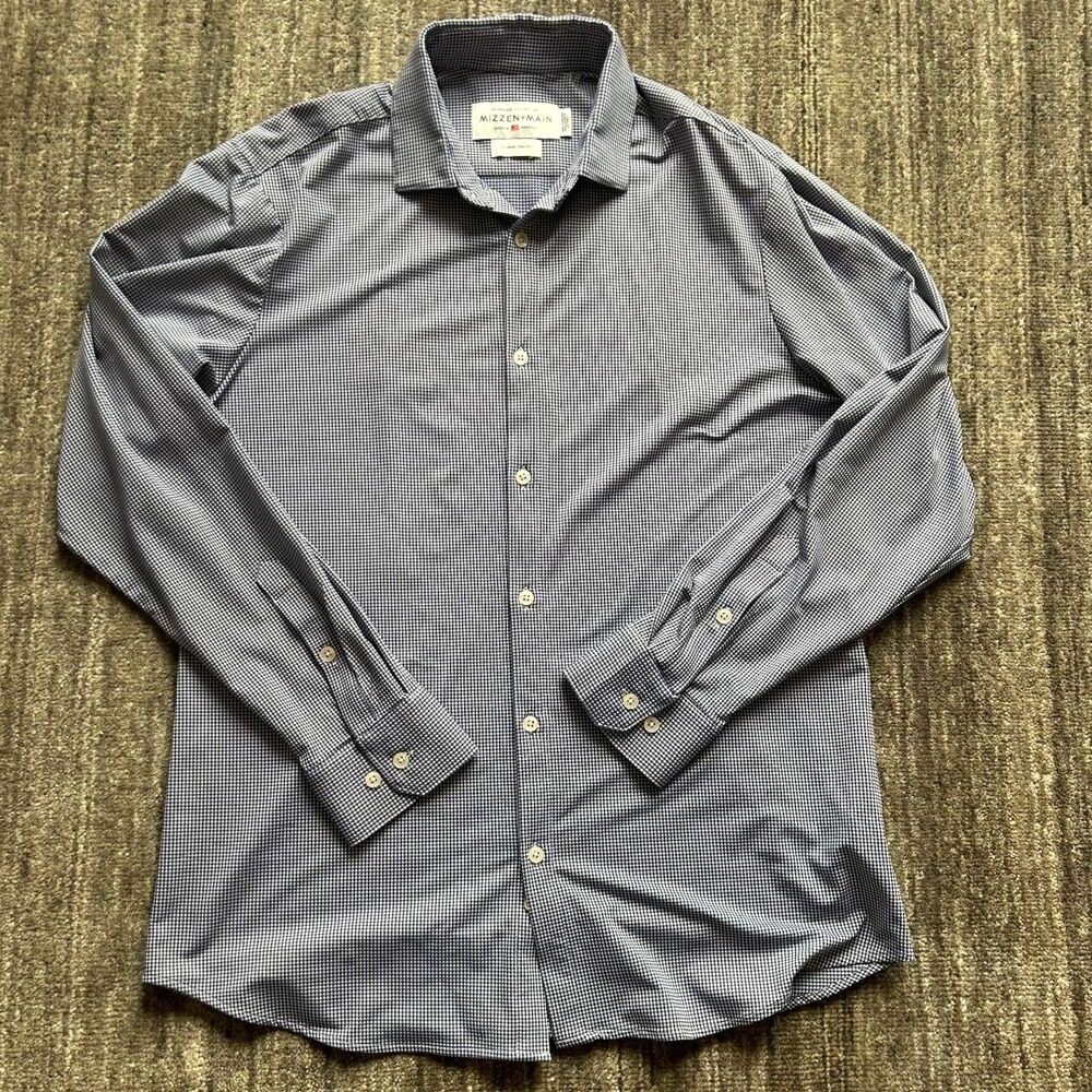 Mizzen + Main Spinnaker Collection Men's Button Down Shirt, Size XL Trim Fit